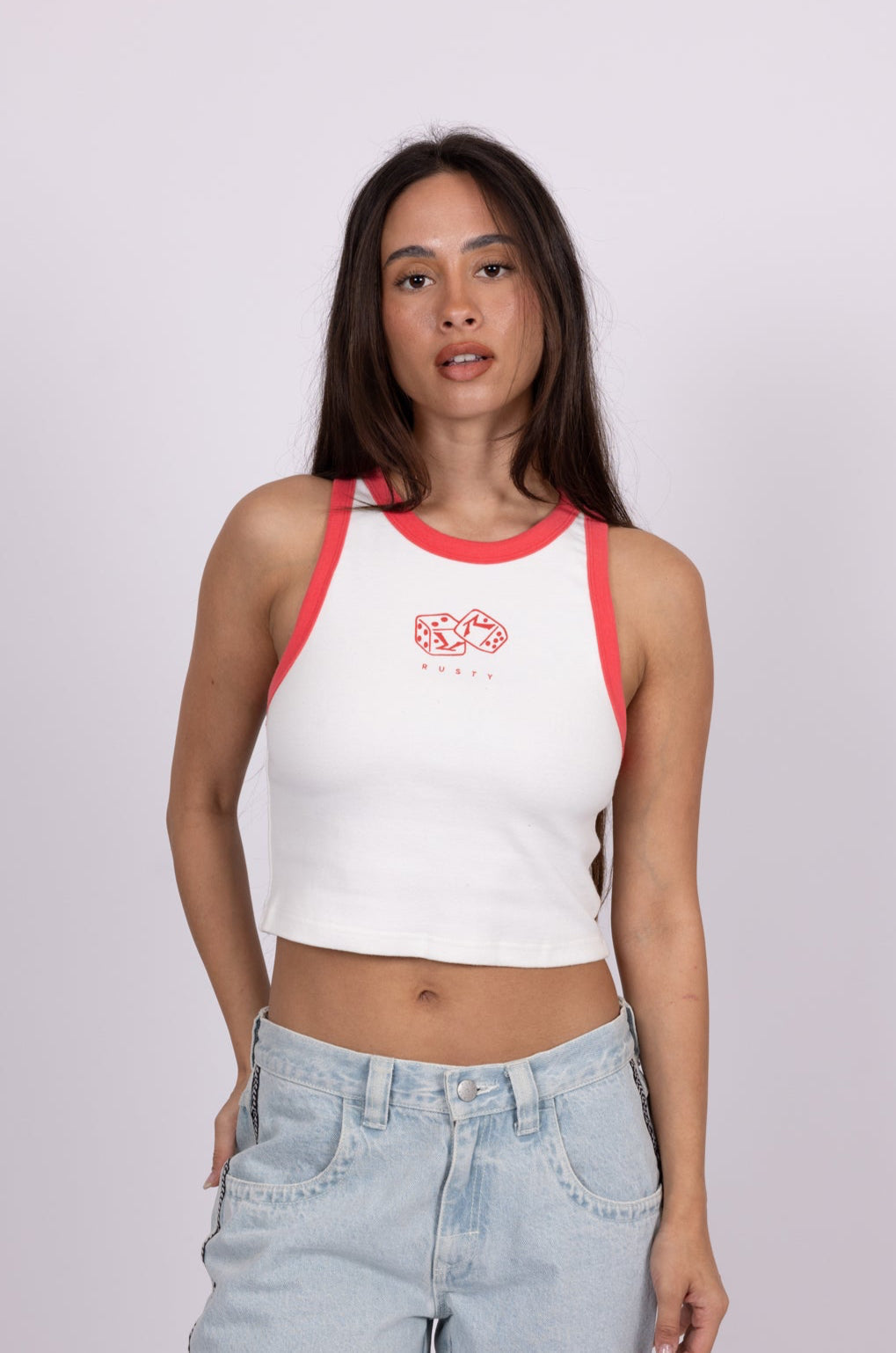 Rusty Womens Snake Eyes Tank Top - Paradise