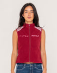 Rusty Womens Mr Cool Polar Fleece Vest - Cranberry