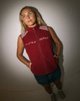Rusty Womens Mr Cool Polar Fleece Vest - Cranberry