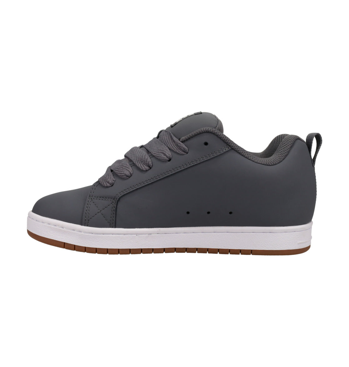 DC Shoes Mens Court Graffik Leather Shoes - Grey/White - ManGo Surfing