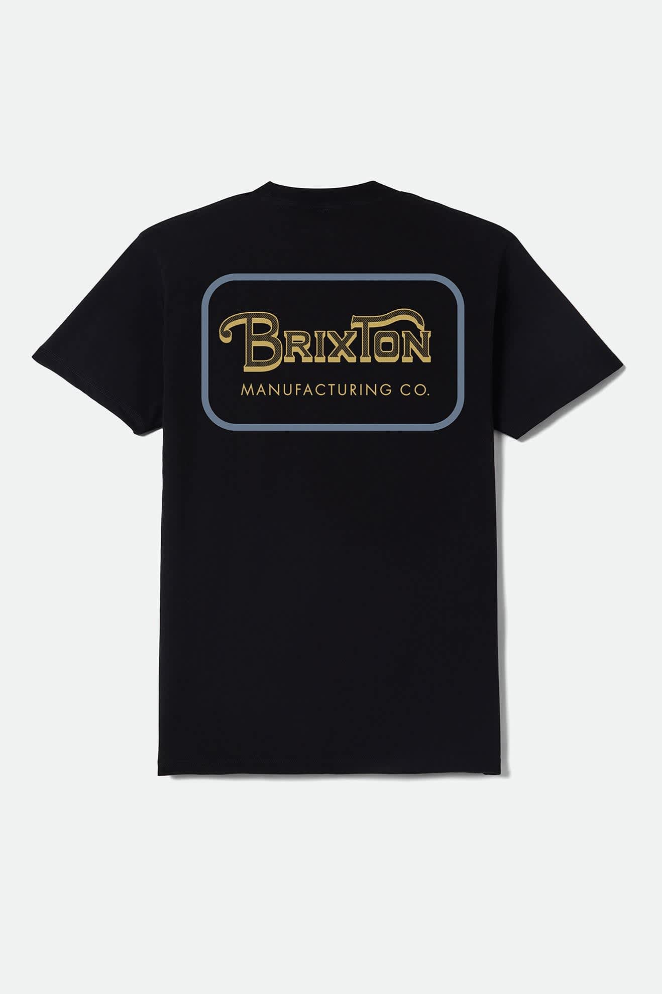 Brixton Grade Standard T-Shirt - Black/Sunset/Grey Blue