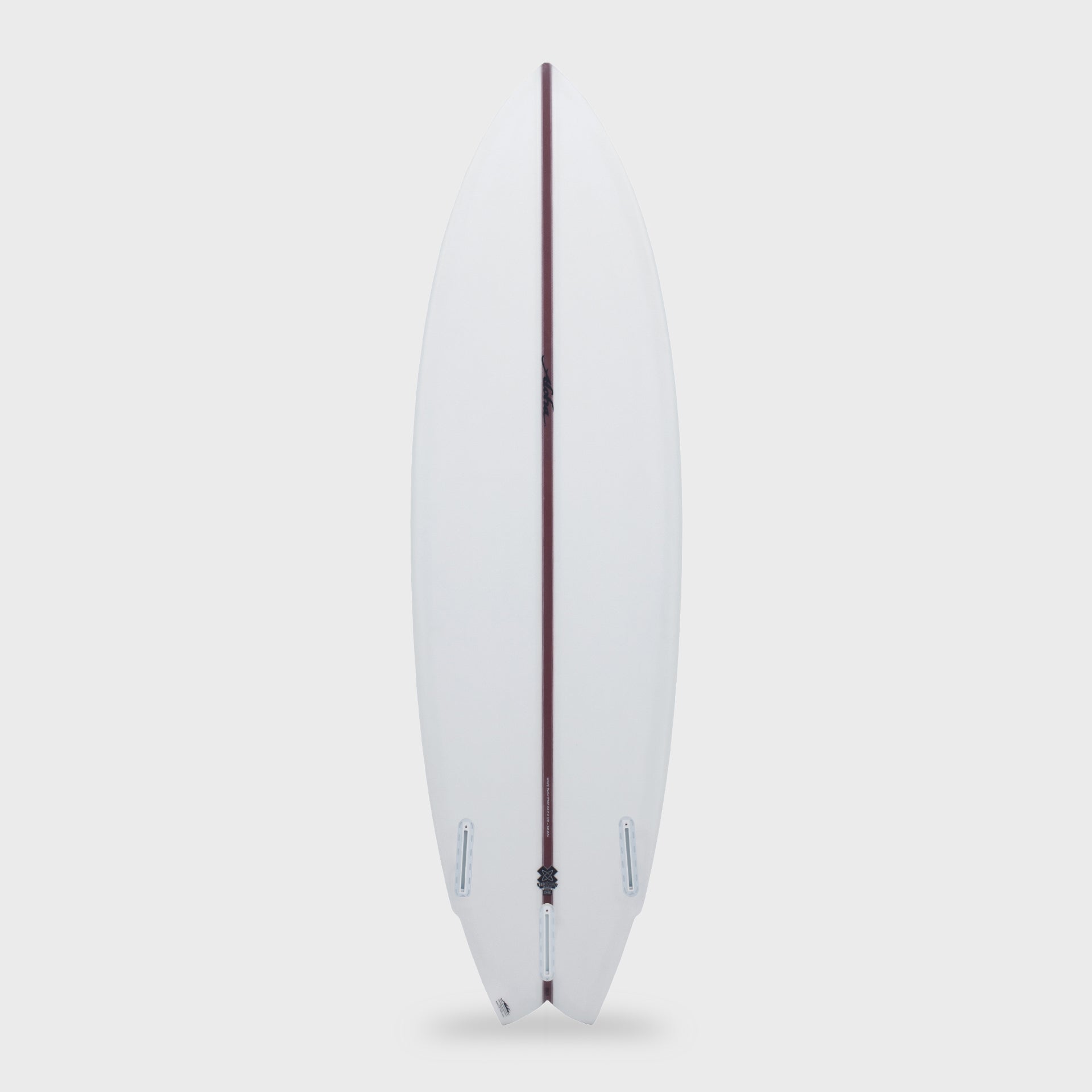 5'10 Aloha Wing Man 3F (Future) Surfboard - Shadow Force - Clear/Blood Stringer - ManGo Surfing