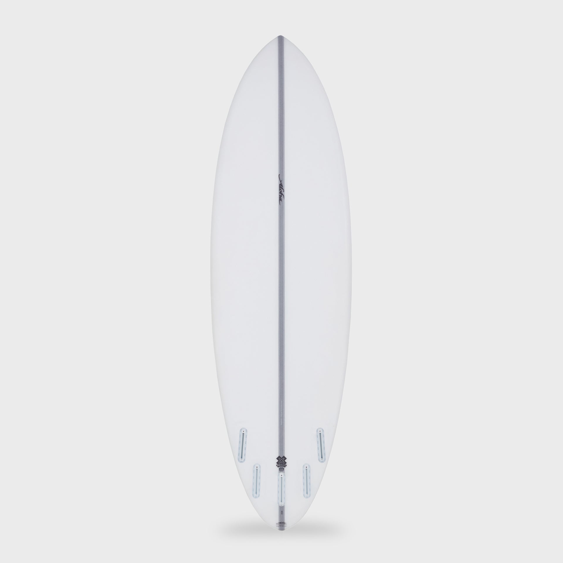 6&#39;3 Aloha Skipper 5F (Future) Surfboard - Shadow Force - Clear/Metal Stringer - ManGo Surfing