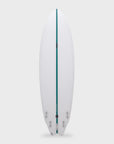6'6 Aloha S Flyer 5F (FCSII) Surfboard - Shadow Force - Clear/Aqua Stringer - ManGo Surfing