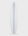 6'6 Aloha S Flyer 5F (FCSII) Surfboard - Shadow Force - Clear/Aqua Stringer - ManGo Surfing