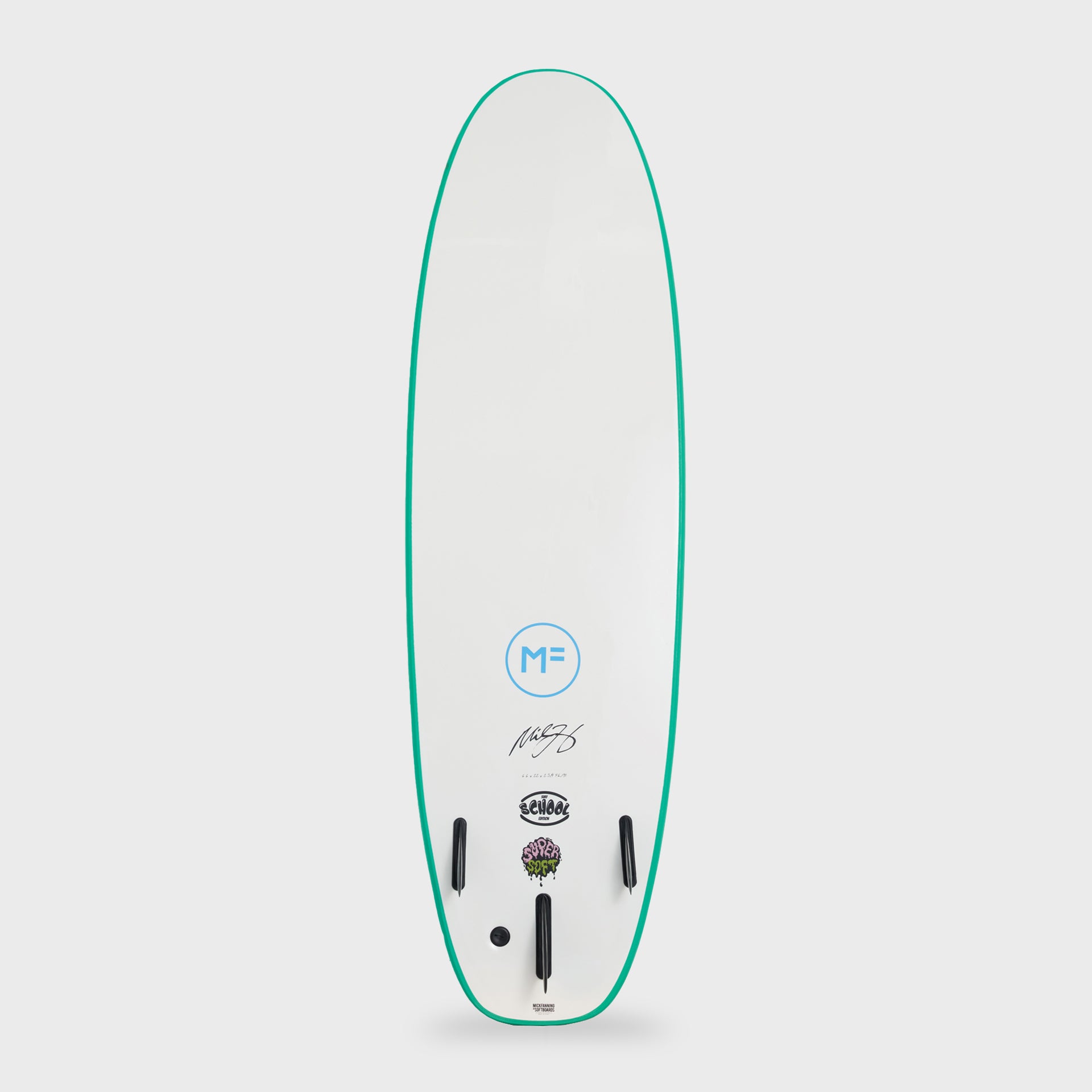 6'6 Surf School Super Soft Surfboard - Screw Thru 3F - Jade - ManGo Surfing