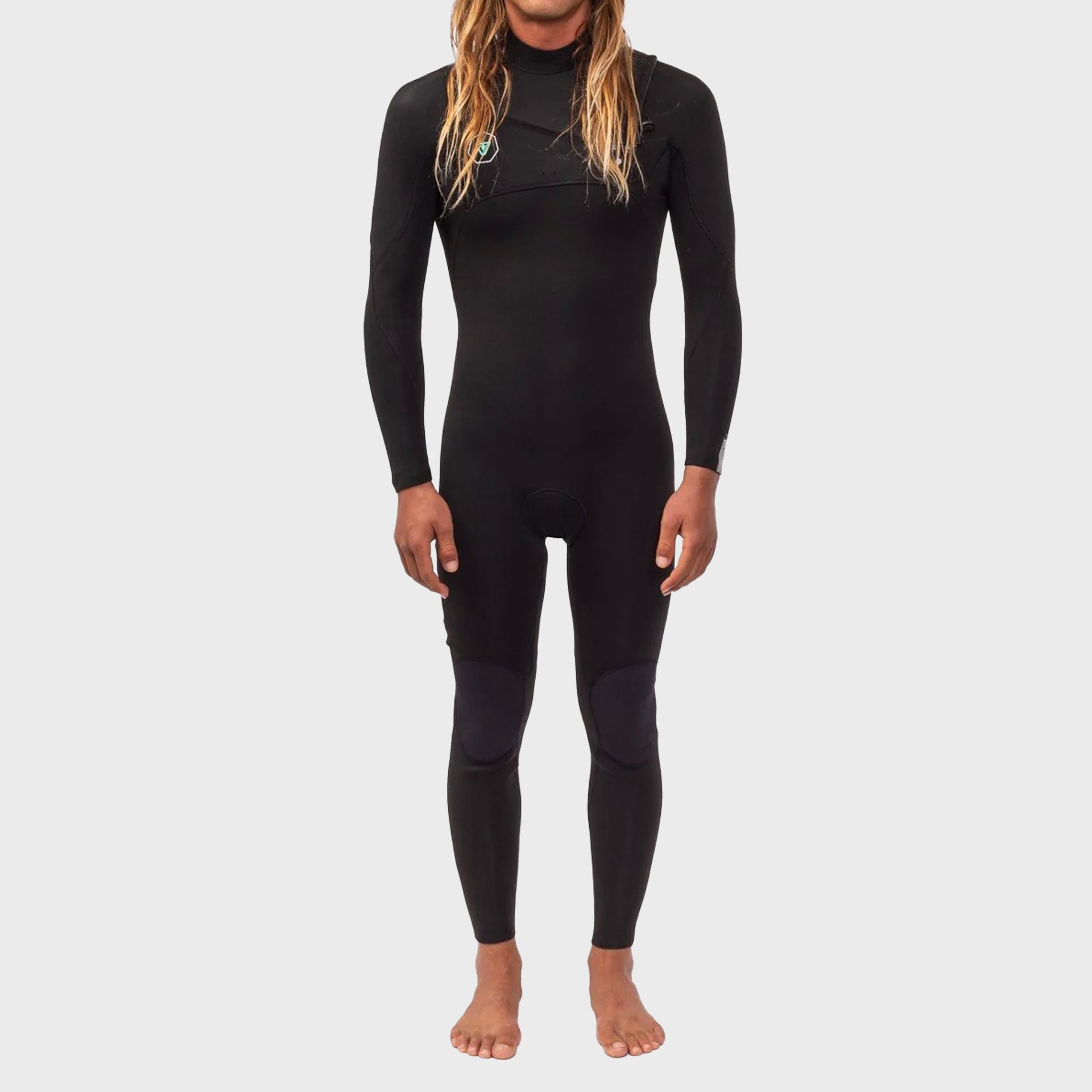 7 Seas 4/3mm Chest Zip Fullsuit - Mens Wetsuit - Black - ManGo Surfing