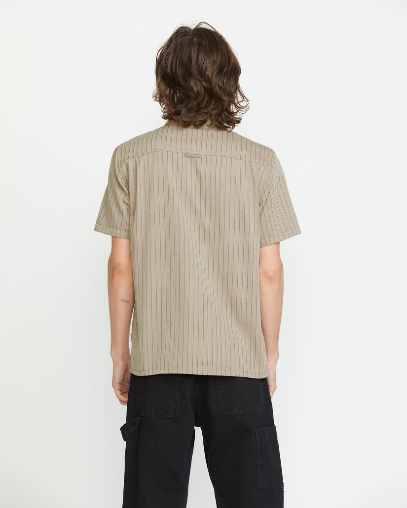 Volcom Mens Trade Stone Shirt - Light Khaki - ManGo Surfing