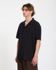 Volcom Mens Single Stone Short Sleeve Shirt - Gloss Black