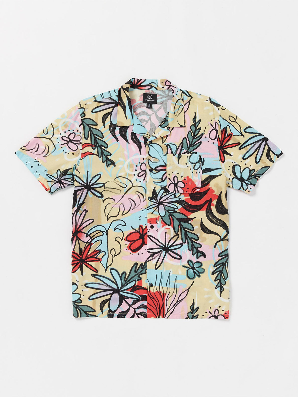 Volcom Mens Purestone Short Sleeve Shirt - Fog - ManGo Surfing