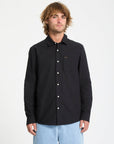 Volcom Mens Veeco Oxford Long Sleeve Shirt - Black