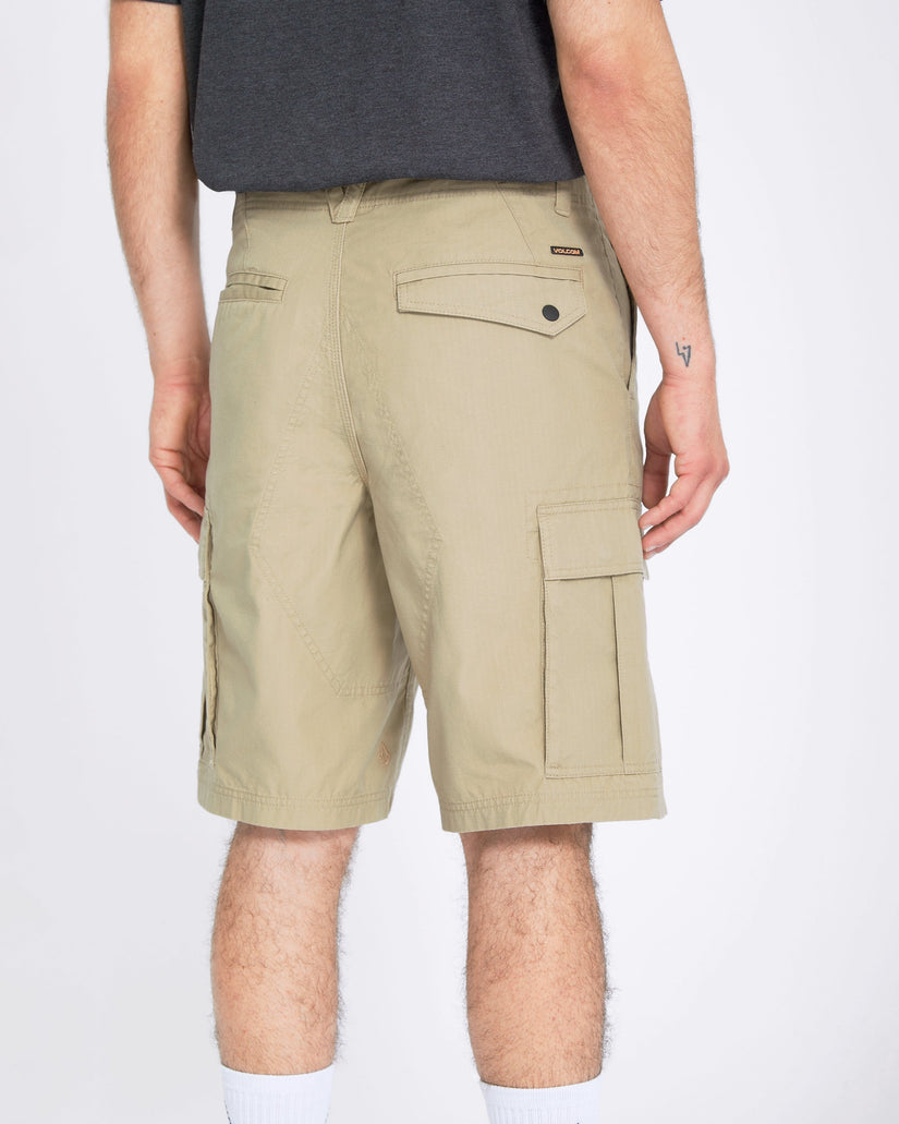 Volcom Mens Strange Tripper 22" Cargo Shorts - Khaki
