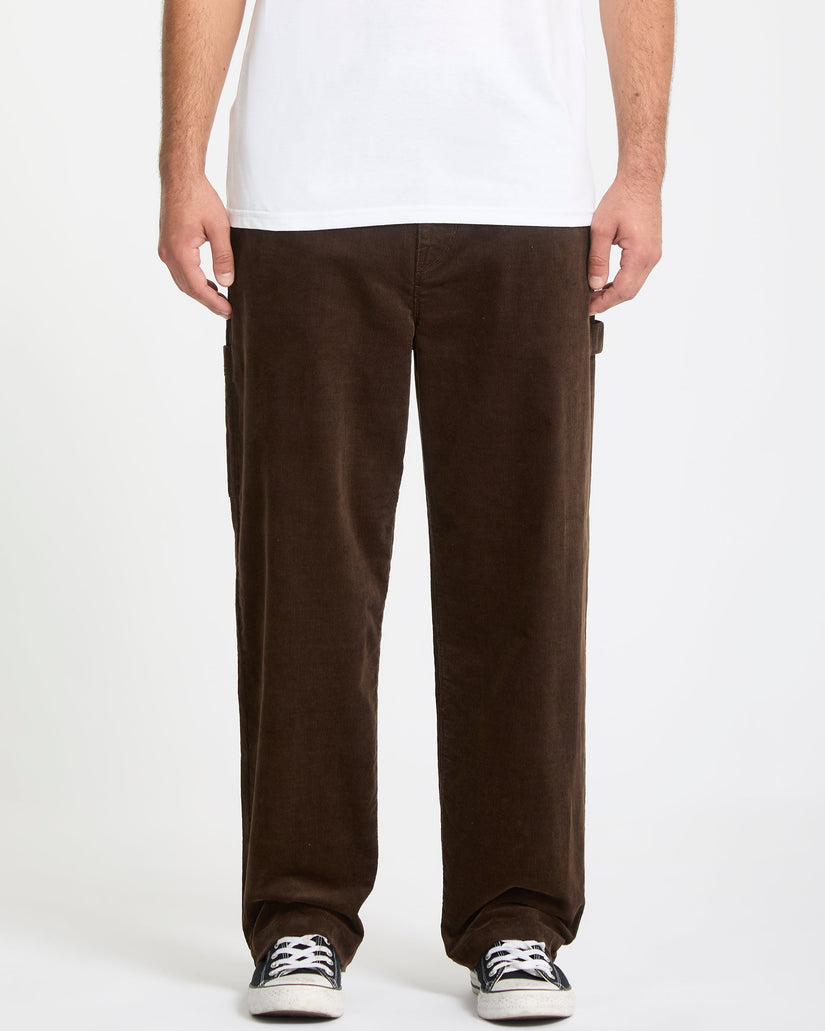 Volcom Kraftsman Corduroy Trousers Brown Stone | Mango Surfing