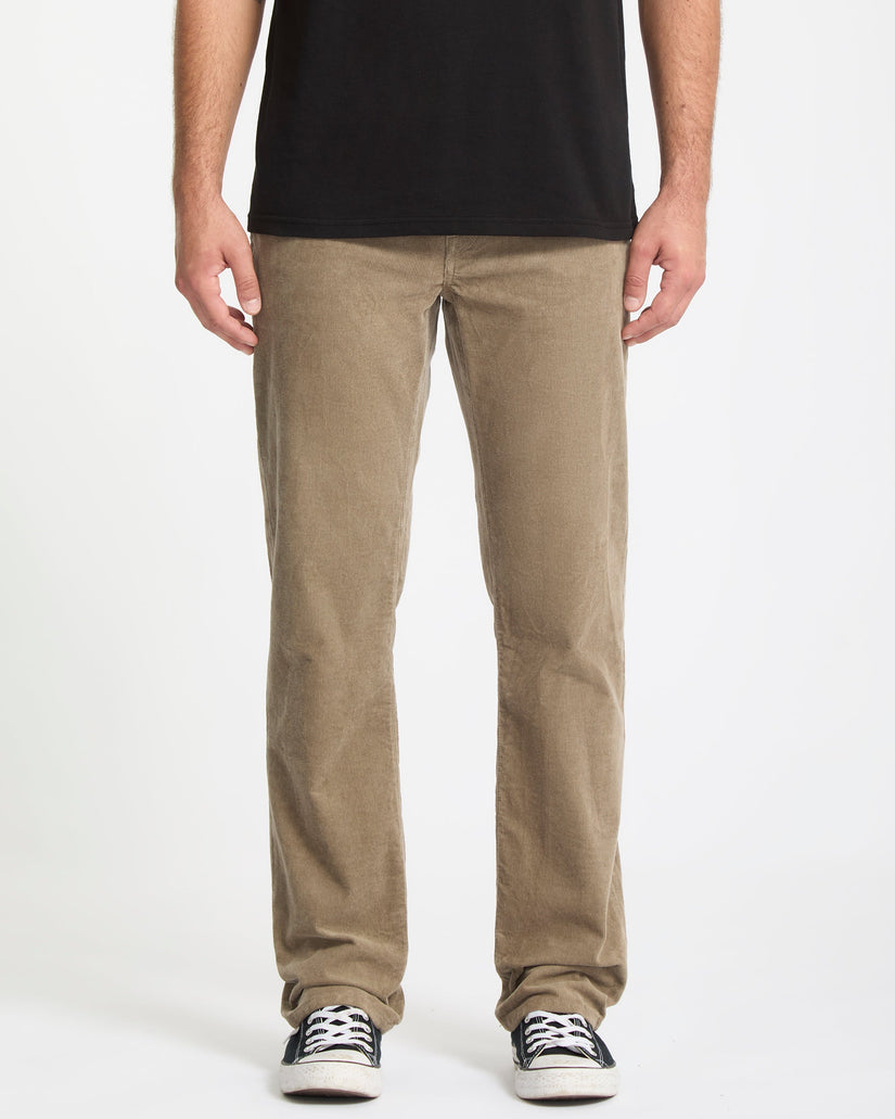 Volcom Mens Solver 5 Pocket Corduroy Trousers - Brindle
