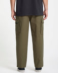 Volcom Mens Billow Tapered Elasticated Waist Cargo Trousers - Sage Leaf