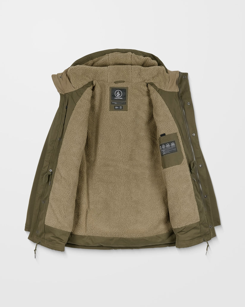 Volcom Mens Starget 5K Parka Jacket - Military