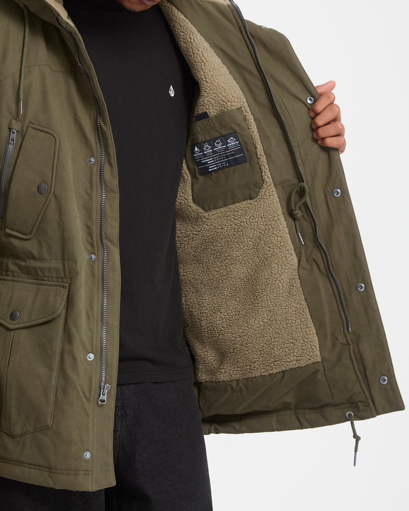 Volcom Mens Starget 5K Parka Jacket - Military