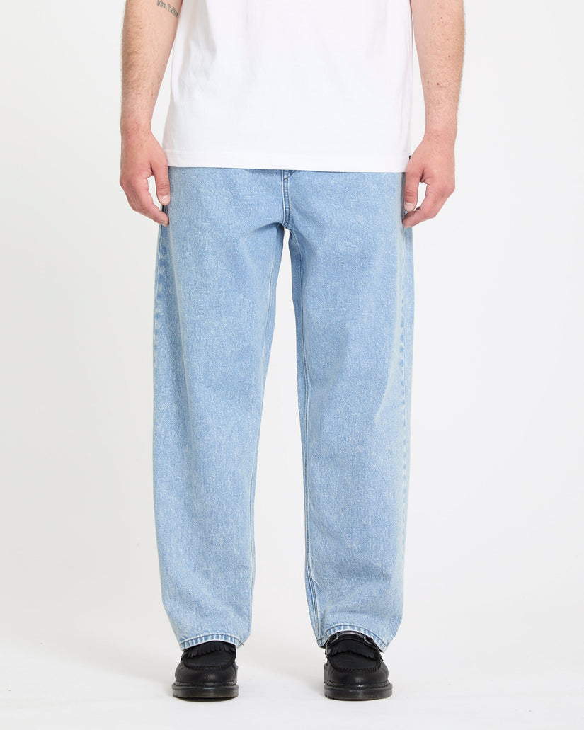 Volcom Mens Freazy Loose Elasticated Waist Jeans - Pale Aqua