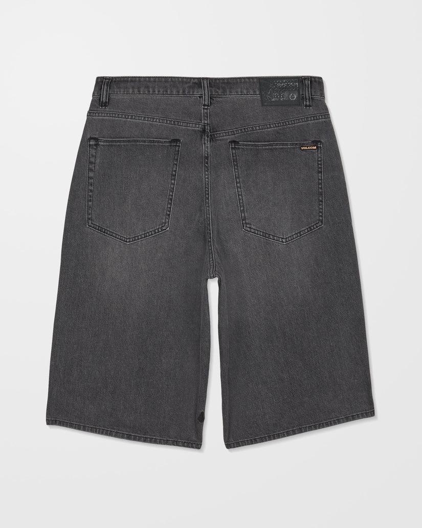Volcom Mens Chillow 24" Denim Shorts - Black Grey