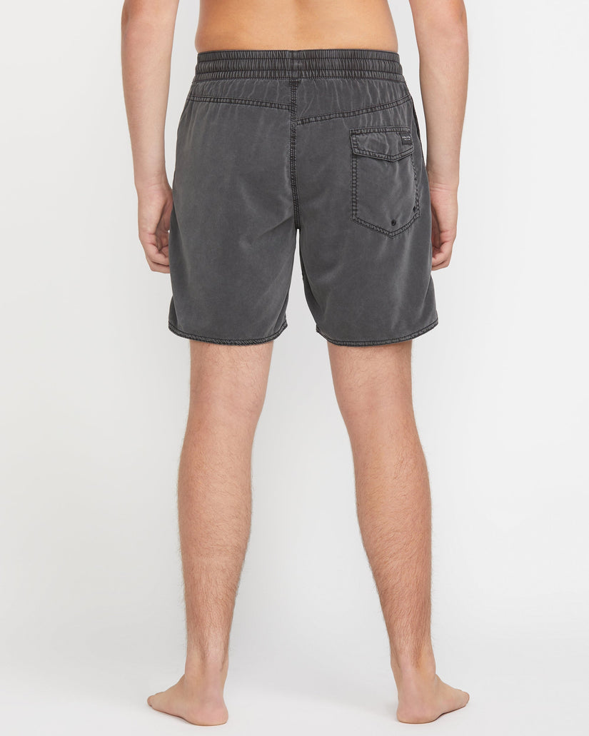 Volcom Mens Center Trunk 17" Boardshorts - Black
