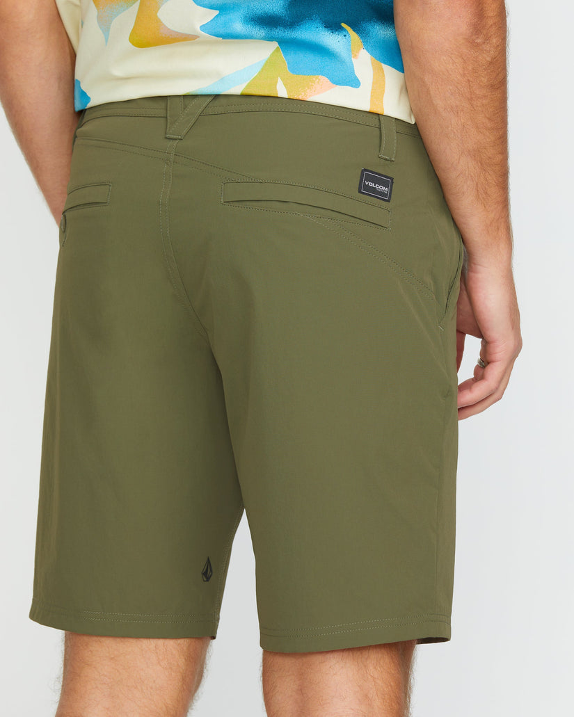 Volcom Mens Frickin Cross Shred 20&quot; Hybrid Shorts - Wintermoss - ManGo Surfing