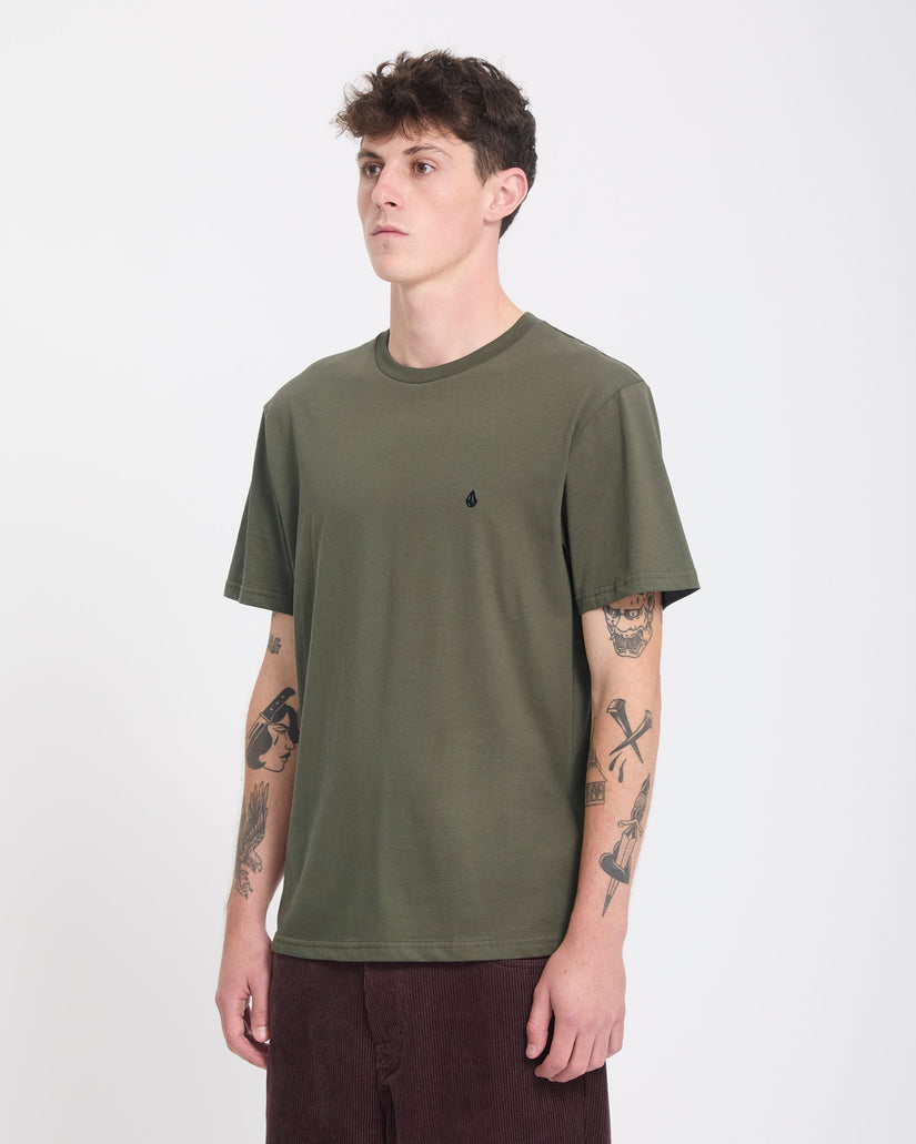 Volcom Mens Stone Blanks Short Sleeve T-Shirt - Wintermoss