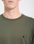 Volcom Mens Stone Blanks Short Sleeve T-Shirt - Wintermoss