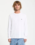 Volcom Mens Stone Blanks Long Sleeve T-Shirt - White