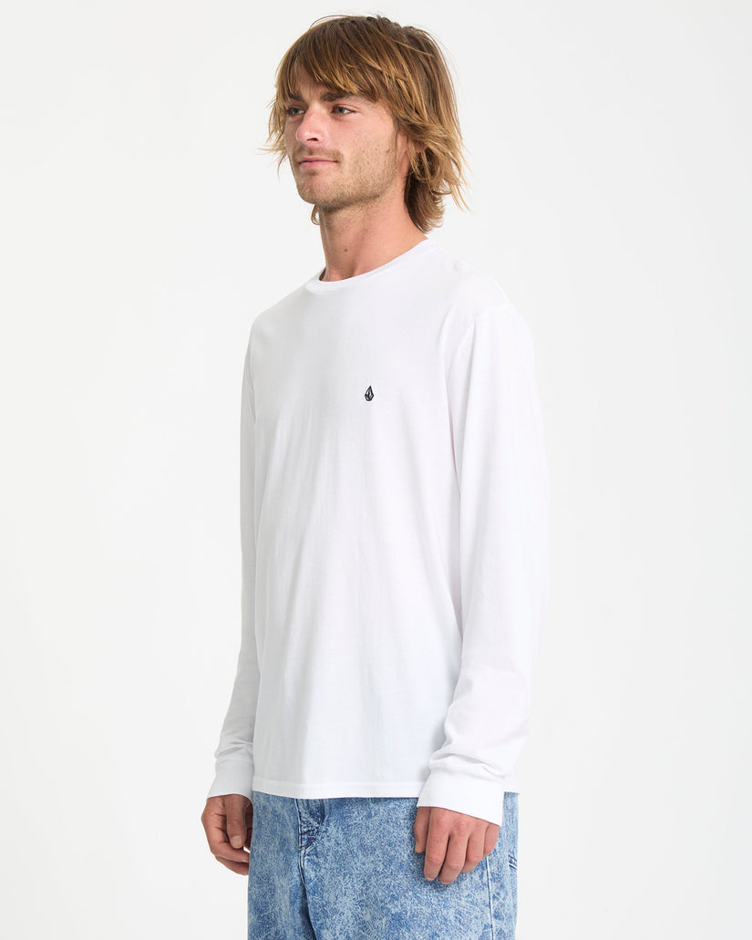 Volcom Mens Stone Blanks Long Sleeve T-Shirt - White