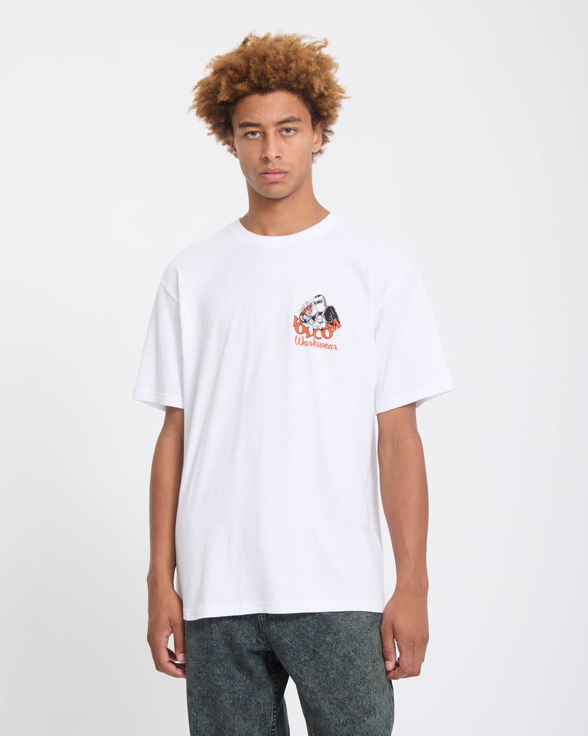 Volcom Mens Always Grinding Short Sleeve T-Shirt - White
