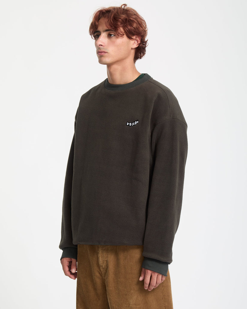 Volcom Mens Too Kool Sweatshirt - Rinsed Black