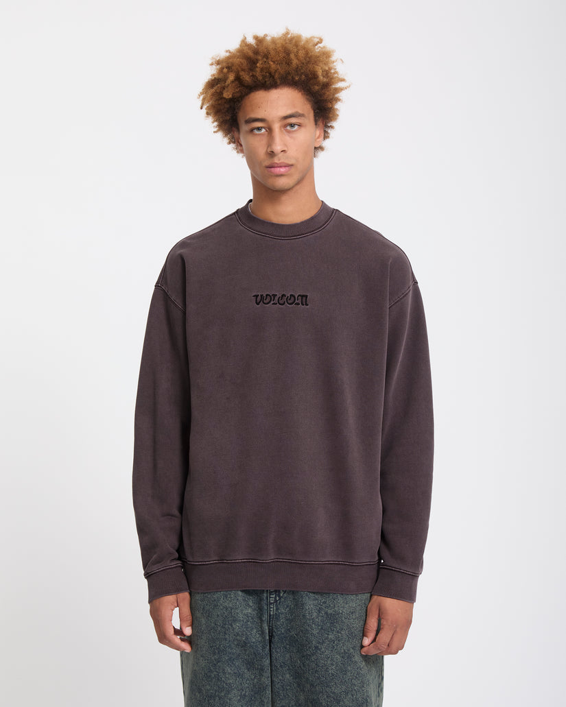 Volcom Mens Big Stone Crew Sweatshirt - Raisin