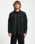 Volcom Mens Bowered Fleece Long Sleeve Overshirt - Scarab
