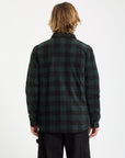 Volcom Mens Bowered Fleece Long Sleeve Overshirt - Scarab
