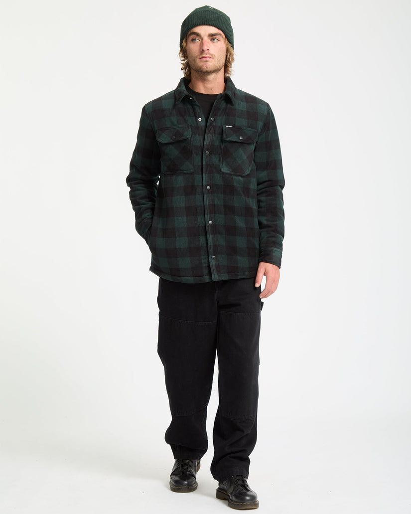 Volcom Mens Bowered Fleece Long Sleeve Overshirt - Scarab