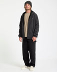 Volcom Mens Single Stone Lined Zip Hoodie - Heather Black