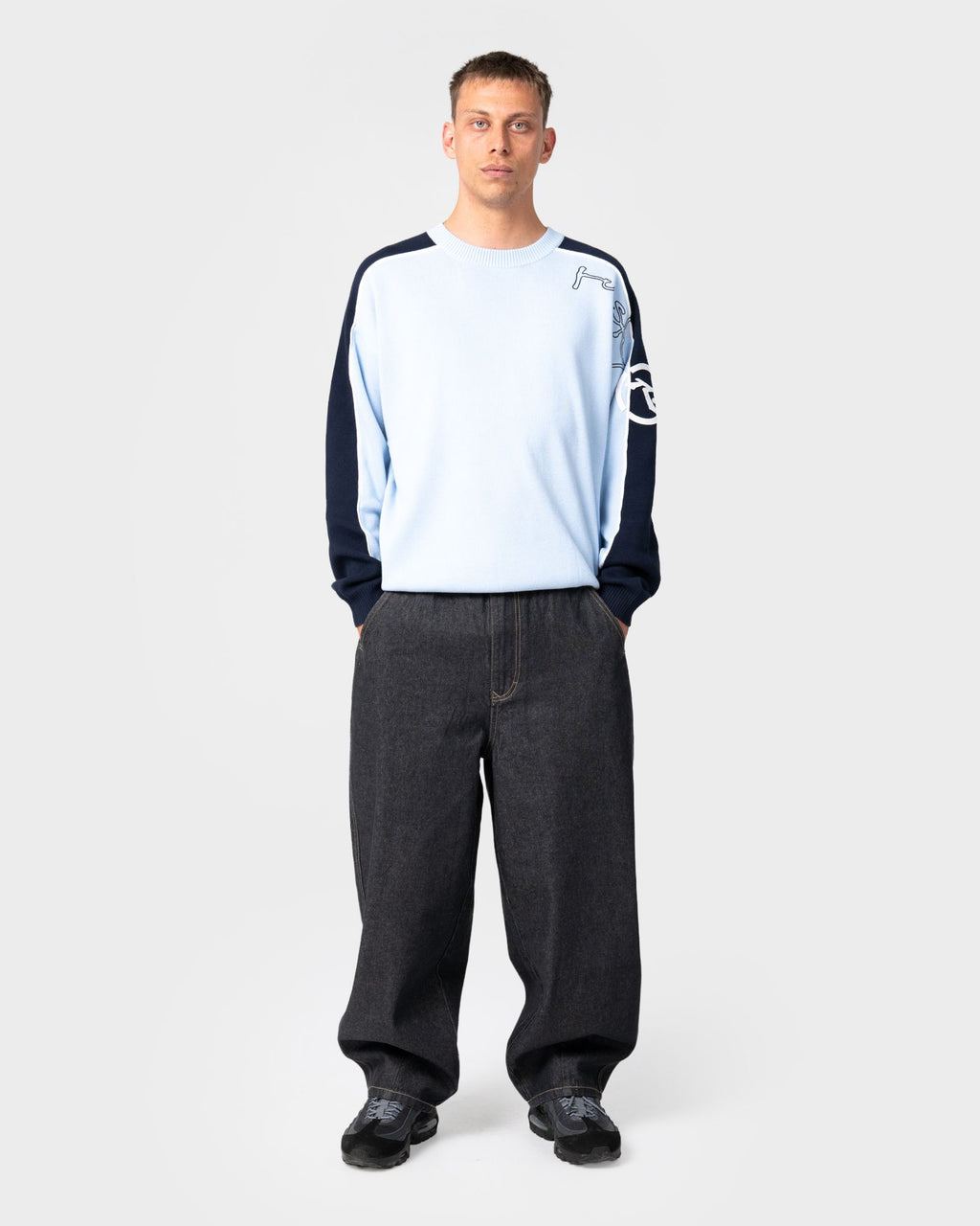 Rusty Mens Panela Anderson Sweater - Ice Blue