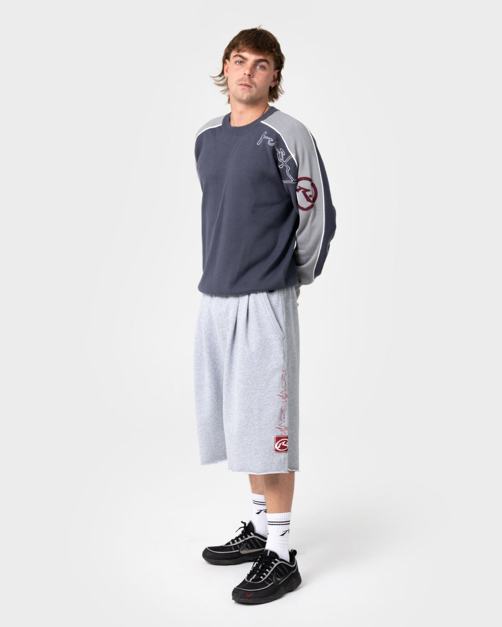 Rusty Mens Panela Anderson Sweater - Steel