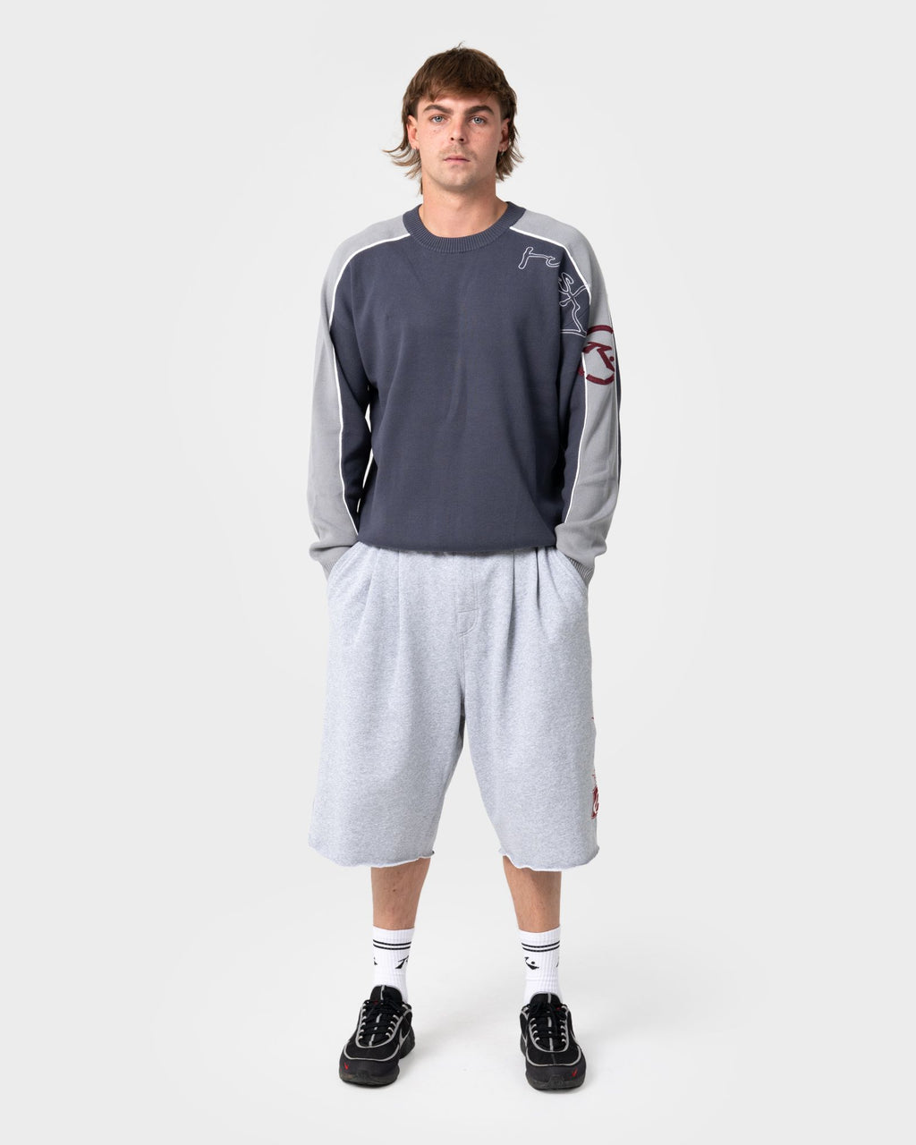 Rusty Mens Panela Anderson Sweater - Steel