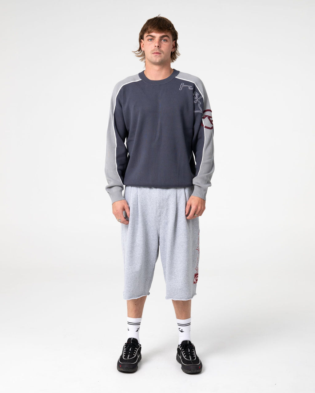 Rusty Mens Panela Anderson Sweater - Steel