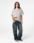 Rusty Womens Cyberwaves Oversize Short Sleeve T-Shirt - Grey/Mint