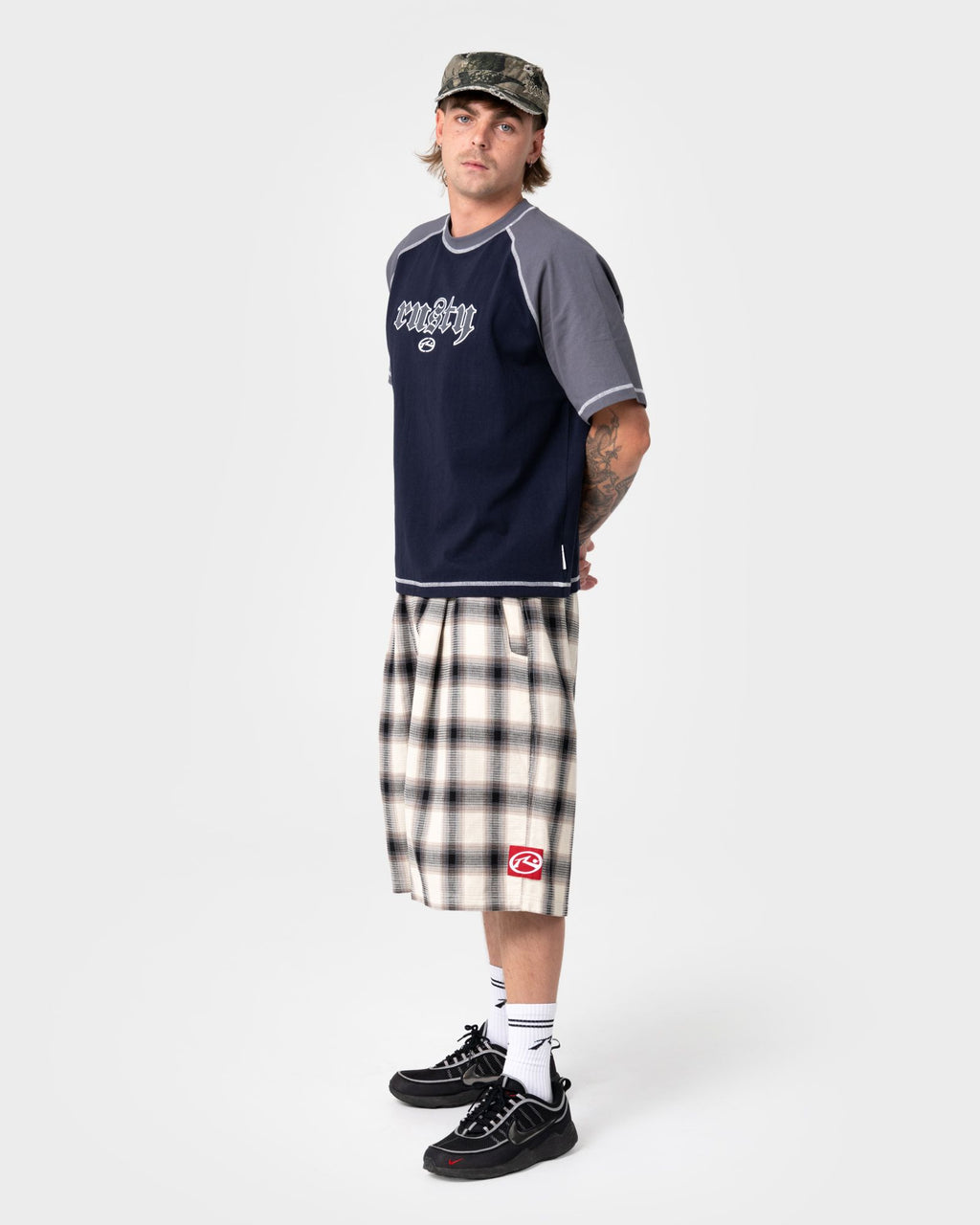 Rusty Mens Decoy Short Sleeve T-Shirt - Navy Blue
