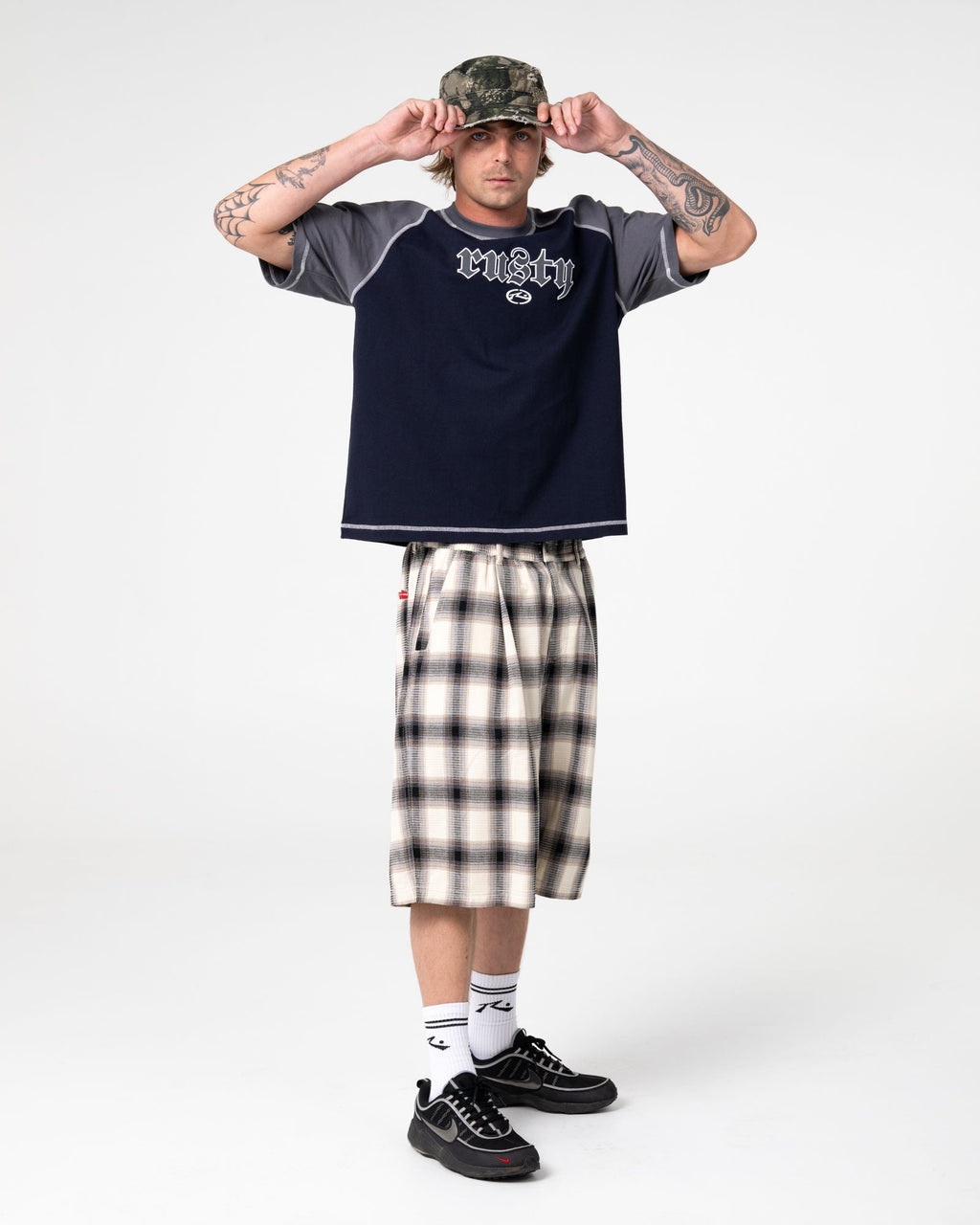 Rusty Mens Decoy Short Sleeve T-Shirt - Navy Blue
