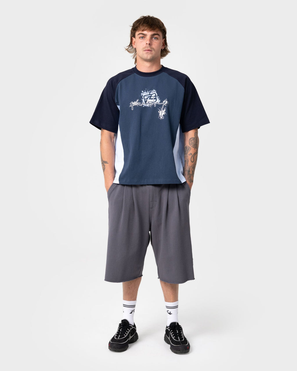 Rusty Mens Splish Splash Graphic T-Shirt - China Blue