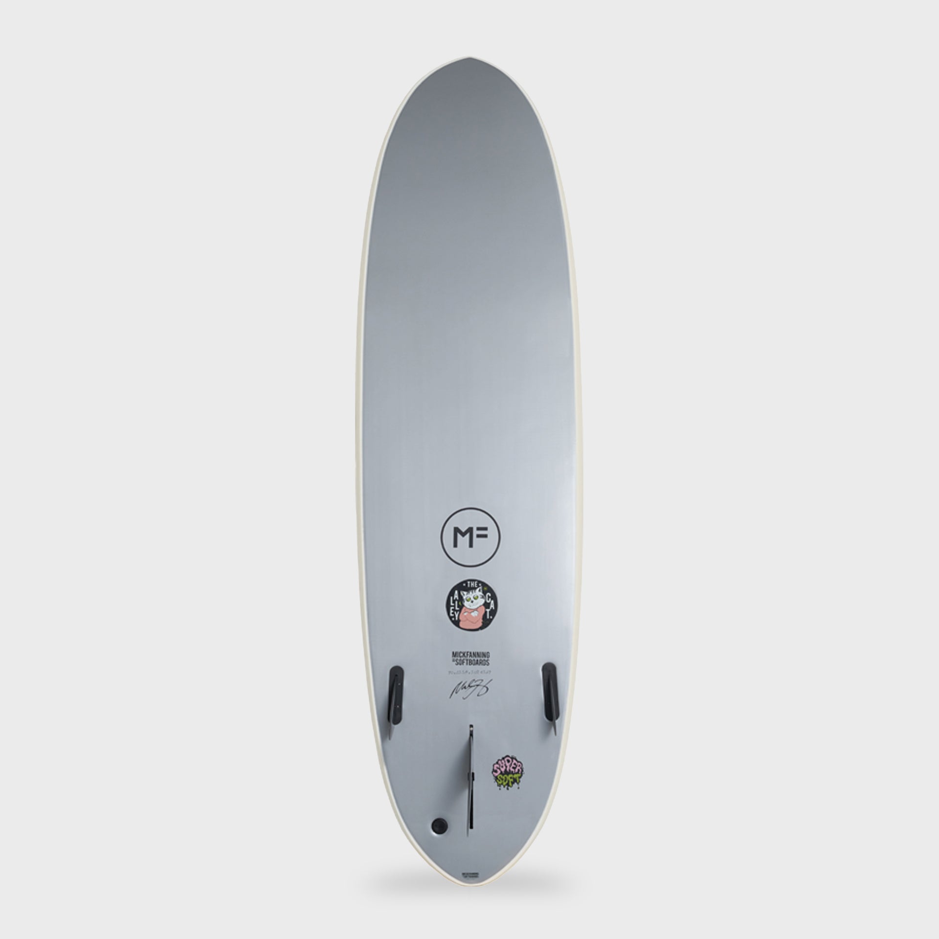 サーフィン・ボディボード Mick Fanning Alley Cat super soft 8.0 Mick Fanning Alley Cat Super Soft Softboard - White/Grey – ManGo