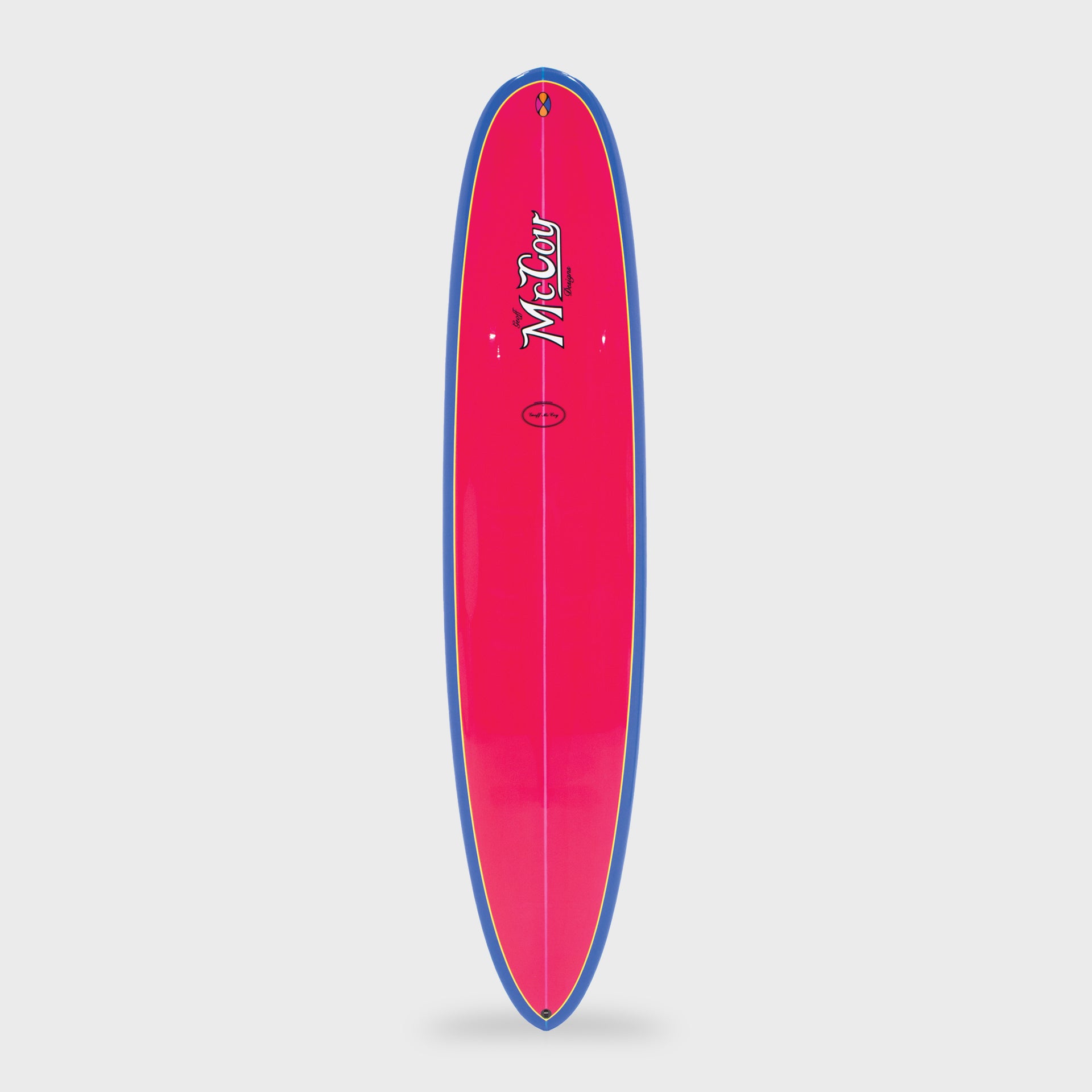McCoy All Round Malibu XF Sunset Polish Longboard - Pink/Blue - ManGo Surfing