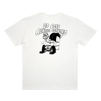 Achieve Nothing T-Shirt - Mens Short Sleeve Tee - Off White - ManGo Surfing