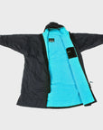 Adults Dryrobe - Advance Long Sleeve Dryrobe - Black/Blue - ManGo Surfing