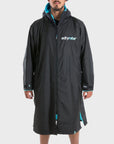 Adults Dryrobe - Advance Long Sleeve Dryrobe - Black/Blue - ManGo Surfing