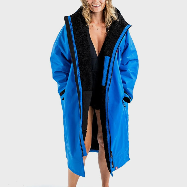 Adults Dryrobe - Advance Long Sleeve Dryrobe - Cobalt Blue/Black